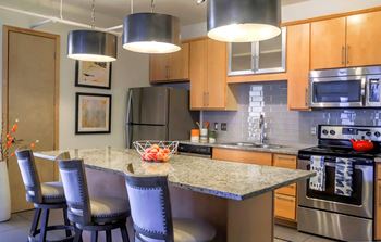Apartment kitchen at Arcade Apartments, St Louis, 63101